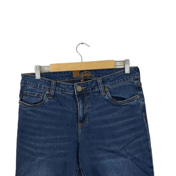 Kut From The Kloth 12 Jeans Raw Hem Skinny Stretch Distressed Blue Womens - Picture 5 of 12